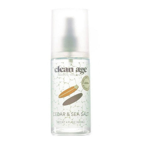 Clean Age, Deodorant Plus Body Spray Cedar And Sea Salt, 4 Oz