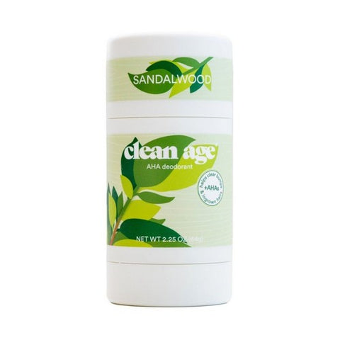 Clean Age, AHA Solid Deodorant For Teens Sandalwood, 2.25 Oz