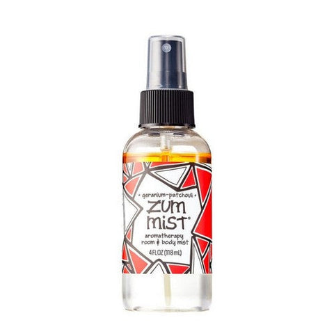 Zum, Mist Aromatherapy Room And Body Spray Geranium Patchouli, 4 Oz Zum