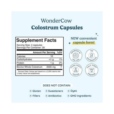 WonderCow, Colostrum, 120 Caps WonderCow