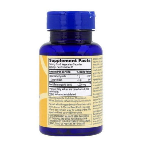 Foster And Thrive, Beet Root, 1000 Mg, 60 Caps Foster And Thrive