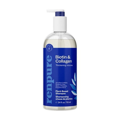 Plant Based Biotin And Collagen Volumizing Vegan Shampoo 24 Oz by Renpure