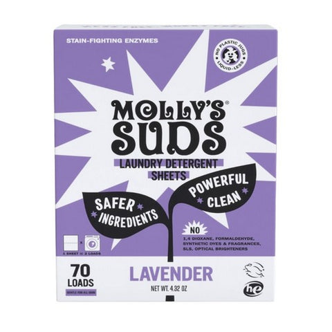 Laundry Detergent Sheets Lavender 70 Loads by Molly's Suds