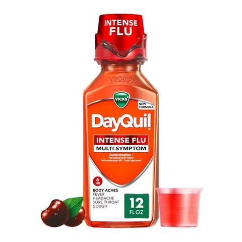 Intense Flu Warming Syrup Black Cherry 12 Oz by DayQuil