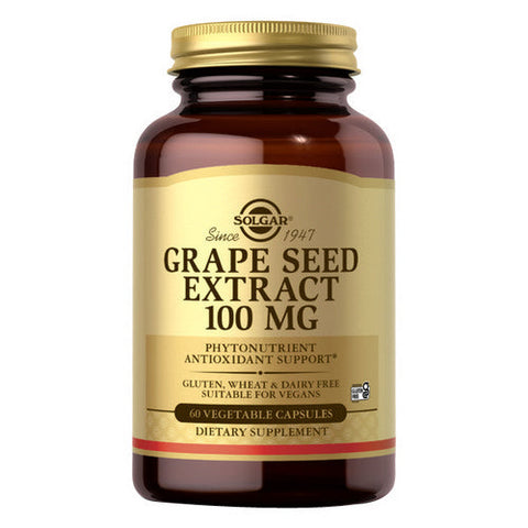 Solgar, Grape Seed Extract, 100 mg, 60 Veg Caps