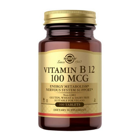 Solgar, Vitamin B12, 100 mcg, 100 Tabs