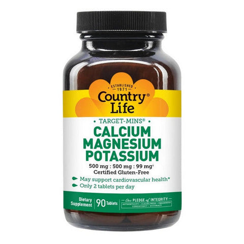 Country Life, Cal-Mag-Potassium Target-Mins, 90 Tabs