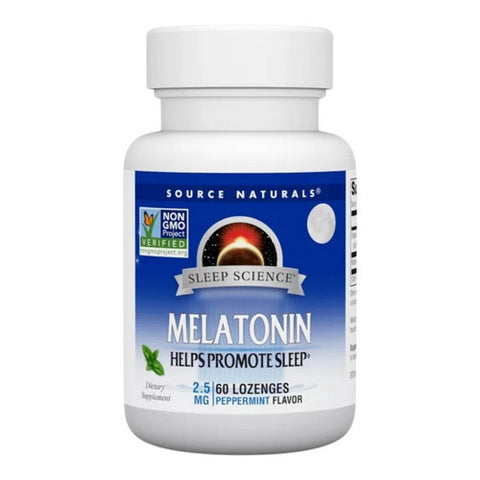 Source Naturals, Melatonin Peppermint, 5 Mg, Sublingual Peppermint 60 Tabs Source Naturals