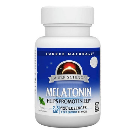 Source Naturals, Melatonin Peppermint, 5 Mg, Sublingual Peppermint 120 Tabs Source Naturals