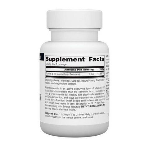 Source Naturals, MethylCobalamin, 1 mg, 120 Tabs