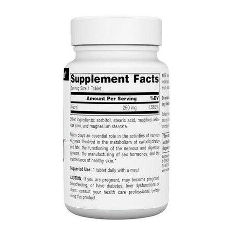 Source Naturals, Niacin, 250 mg, Timed Release, 100 Tabs