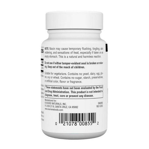 Source Naturals, Niacin, 250 mg, Timed Release, 100 Tabs Source Naturals
