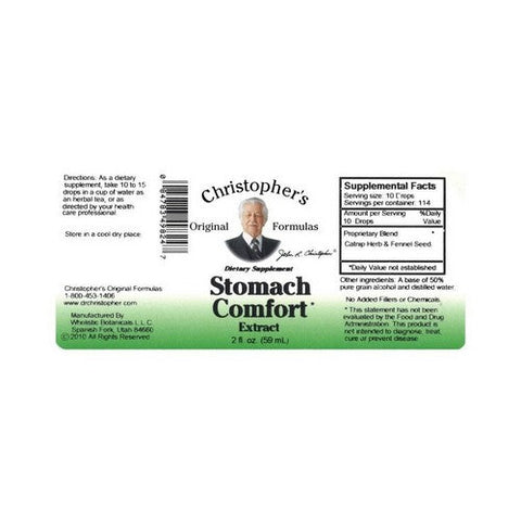 Dr. Christophers Formulas, Stomach Comfort Extract, 2 Oz Dr. Christophers Formulas