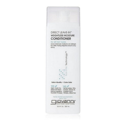 Giovanni Cosmetics, Direct Leave-In Weightless Moisture Conditioner For All Hair Types, 8.5 oz