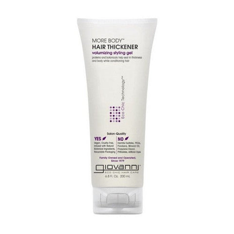 Giovanni Cosmetics, More Body Hair Thickener Volumizing Styling Gel, 6.8 oz