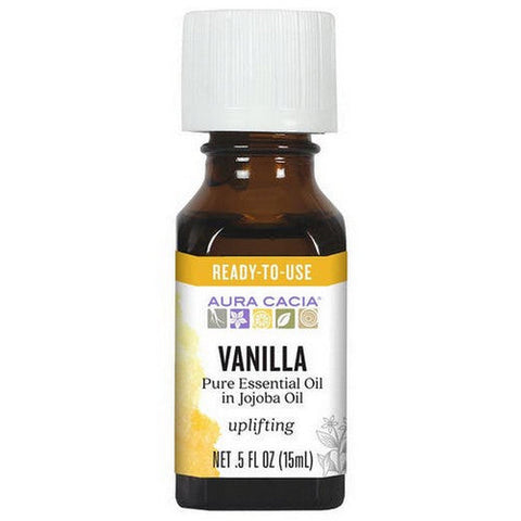 Aura Cacia, Precious Essentials Oil, Vanilla Absolute W/Jojoba 0.5 Fl Oz