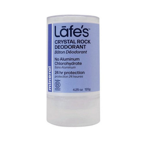 Lafes Natural Body Care, Crystal Rock Mineral Deodorant, 4.25 Oz