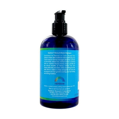 Rainbow Research, Herbal Henna And Biotin Shampoo, 12 Oz Rainbow Research