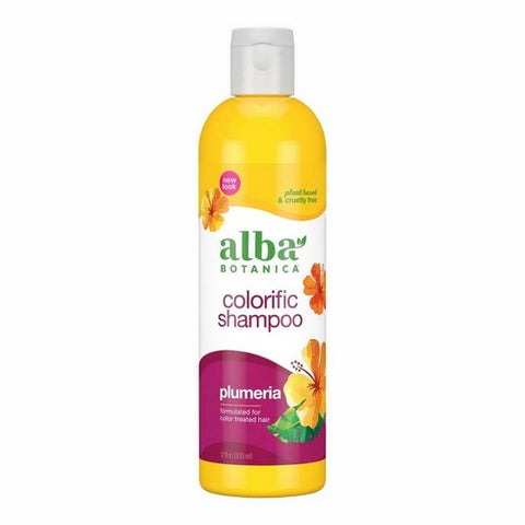 Alba Botanica, Natural Hawaiian Natural Shampoo Colorific Plumeria, 12 Oz Alba Botanica