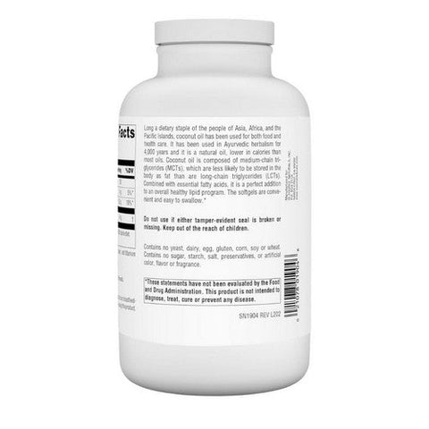 Source Naturals, Extra Virgin Coconut Oil, 240softgels Source Naturals