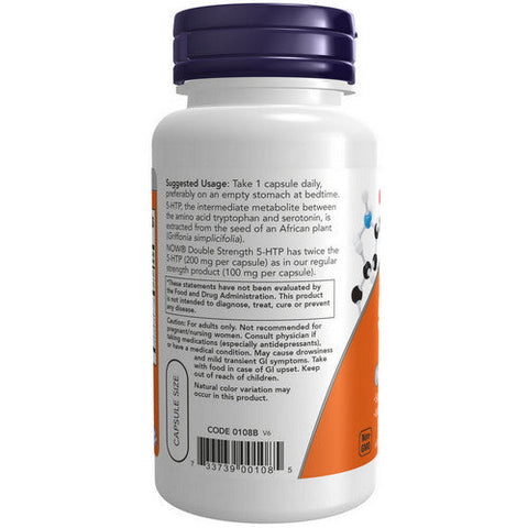 ناو فودز، 5-HTP، 200 ملغ، 60 كبسولة نباتية