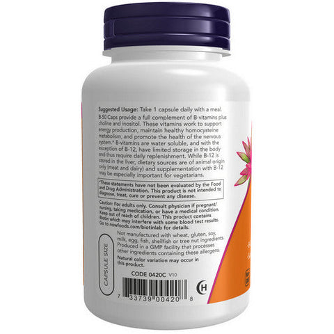 Now Foods, B-50, 100 Caps