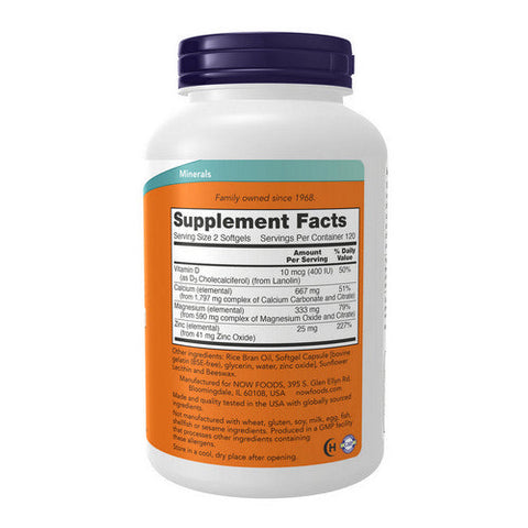Now Foods, Calcium & Magnesium, 240 Softgels