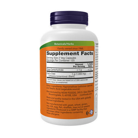 Now Foods, Cats Claw, 500 mg, 250 Caps Now Foods