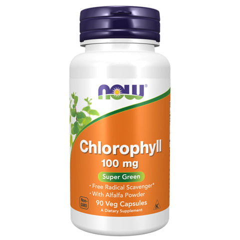 Now Foods, Chlorophyll, 100 mg, 90 Veg Capsules Now Foods