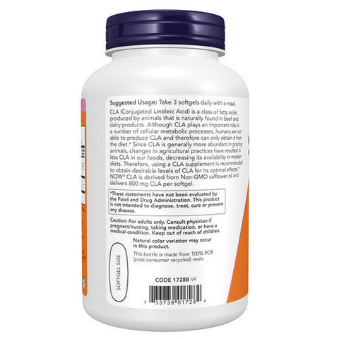 Now Foods, CLA - Conjugated Linoleic Acid, 800 Mg, 180 Softgels Now Foods
