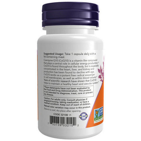Now Foods, CoQ10 with Hawthorn Berry Vegetarian, 100 mg, 30 Vcaps Now Foods