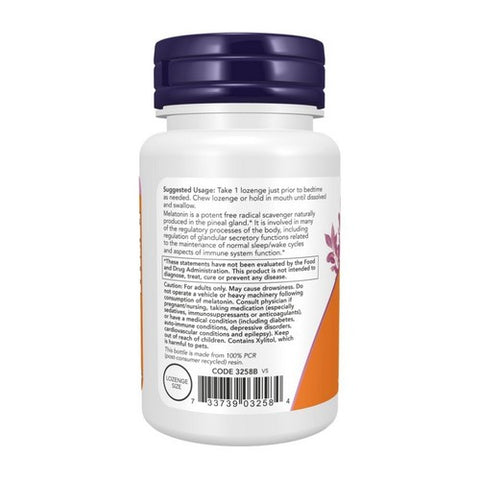 Now Foods, Melatonin, 3 mg, 90 Lozenges