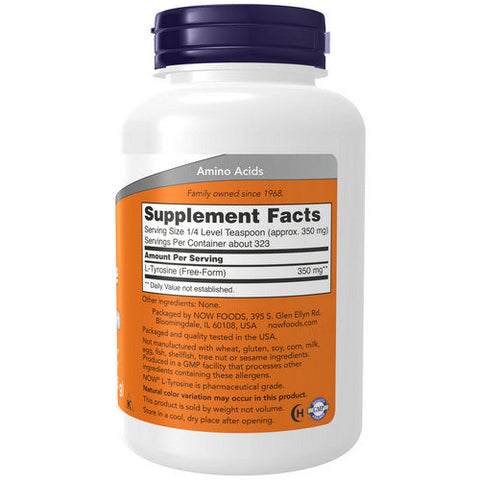 Now Foods, L-Tyrosine Pure Powder, 4 Oz