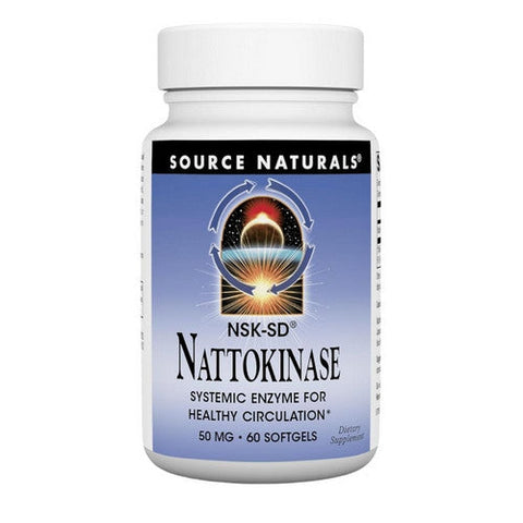 Source Naturals, ناتوكيناز، 50 مجم، 60 كبسولة هلامية