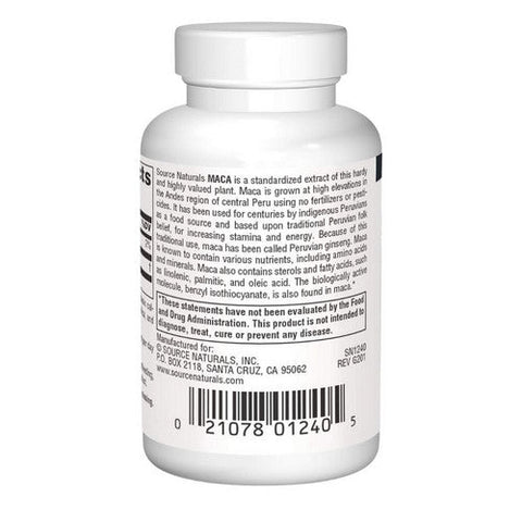 Source Naturals, Maca, 250 MG, 30 Tabs Source Naturals