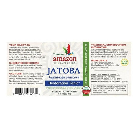Amazon Therapeutic Laboratories, Jatoba Restoration Tonic, 1 Oz Amazon Therapeutic Laboratories