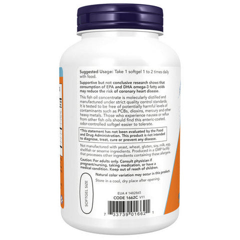 Now Foods, Ultra Omega-3 Fish Oil Bovine Gelatin, 180 Sgels Now Foods