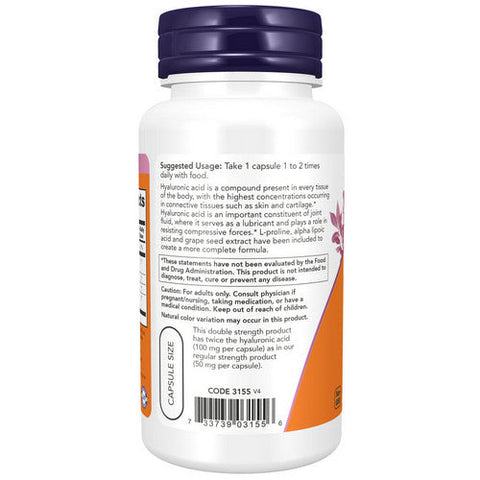 Now Foods, Hyaluronic Acid, 100 mg, 60 Vcaps Now Foods