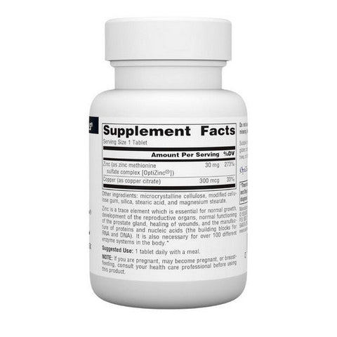 Source Naturals, OptiZinc, 30 Mg, 60 Tabs Source Naturals