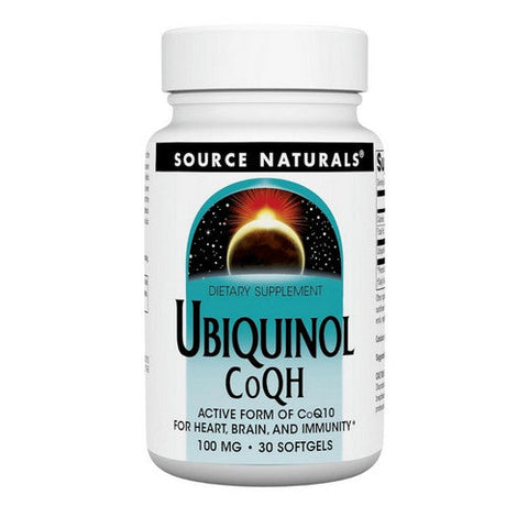 Source Naturals, Ubiquinol Co QH، 100 ملغ، 30 كبسولة هلامية