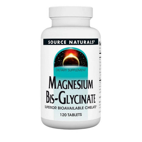Source Naturals, بيس جليسينات المغنيسيوم، 120 قرص