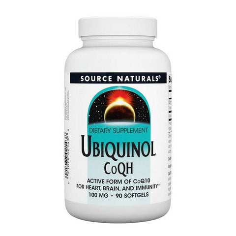 Source Naturals, Ubiquinol Co QH، 100 ملغ، 90 كبسولة هلامية