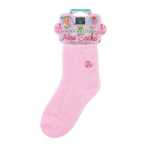 Earth Therapeutics, Spa Socks Aloe Infused Pink, 1 Pair