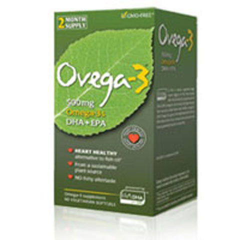 Ovega-3, Ovega-3 DHA EPA نباتي، 60 كبسولة هلامية