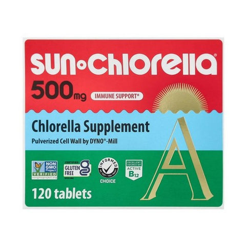 Sun Chlorella, Chlorella A Tablets, 500 MG, 120 Count