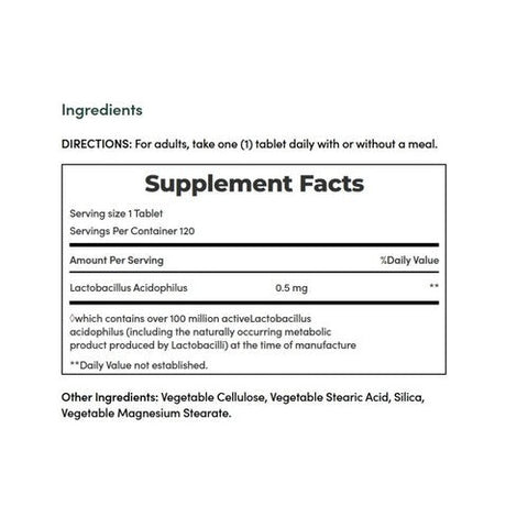 Nature's Bounty, Acidophilus Probiotic, 120 Tabs