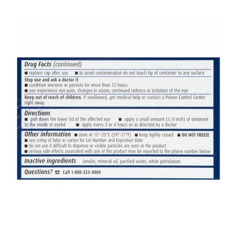 Bausch + Lomb, Muro 128 Sodium Chloride Hypertonicity Ophthalmic Ointment 5%, 7 Grams Bausch + Lomb